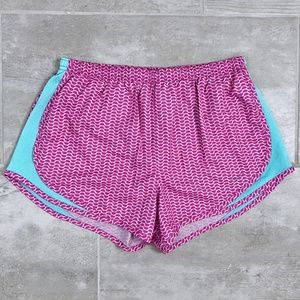 NIKE DRI - FIT Pink and Turquoise Athletic Shorts